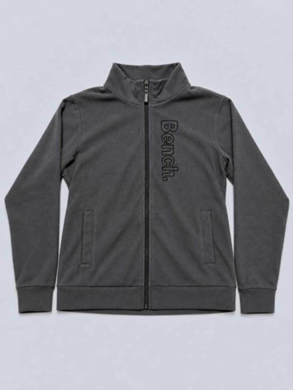 Bench Youth Girls Charcoal Zip-Up Hoodie Jacket